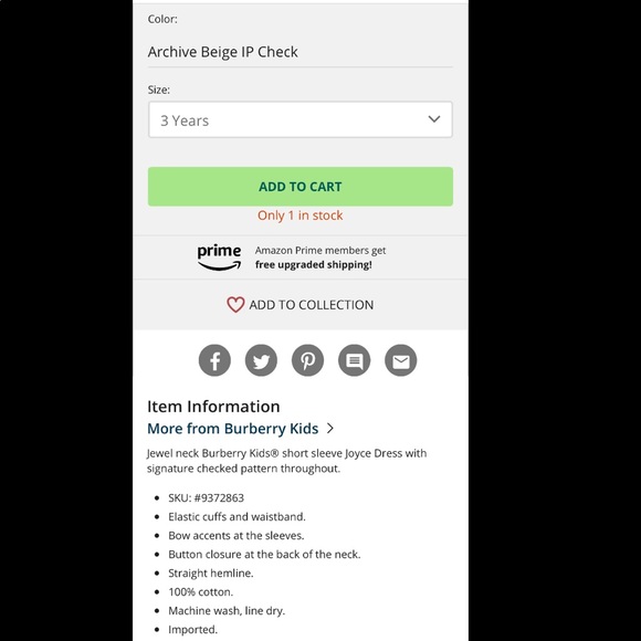 NWT Burberry 3T Joyce Smocked Vintage Check Dress - Picture 15 of 15